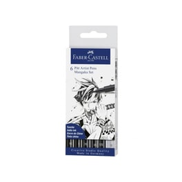 Σετ 6 Μαρκαδόροι Faber Castell Manga Pitt Artist