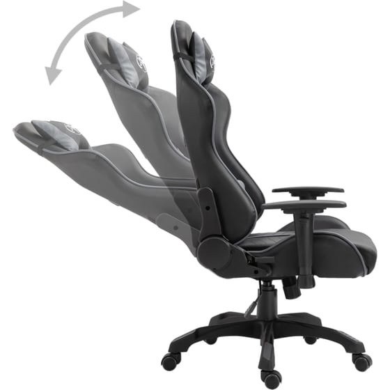 Gaming Καρέκλα VidaXL από Τεχνητό Δέρμα - Μαύρη/Γκρι image 2