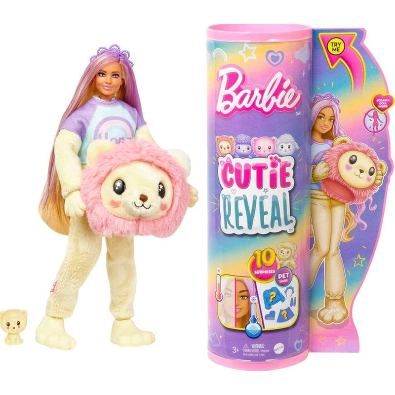 MATTEL Κούκλα Barbie Cutie Reveal Λιονταράκι (HKR06)