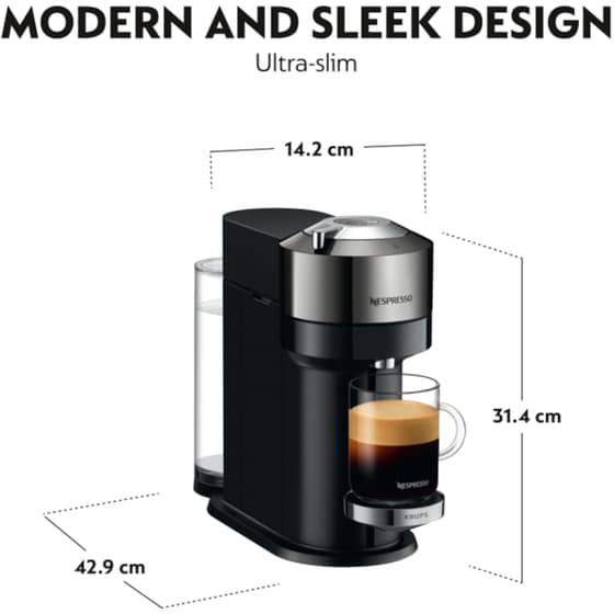 Nespresso® Vertuo Next Deluxe XN910CS Krups Dark Chrome Μηχανή Καφέ image 7