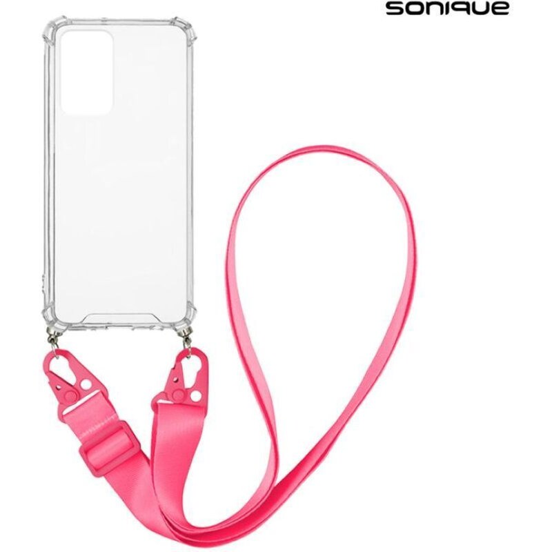 Θήκη Xiaomi Redmi Note 12 Pro 4G - Sonique Armor Clear Με Strap - Ροζ