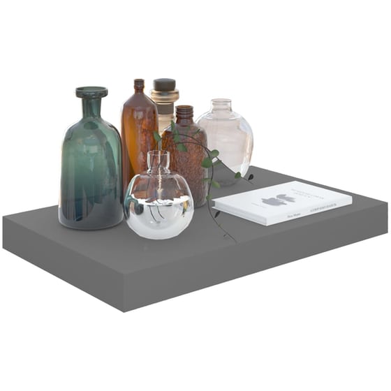 Ράφια Τοίχου VidaXL από MDF 40x23x3.8 cm 4 Τμχ - Γκρι image 5