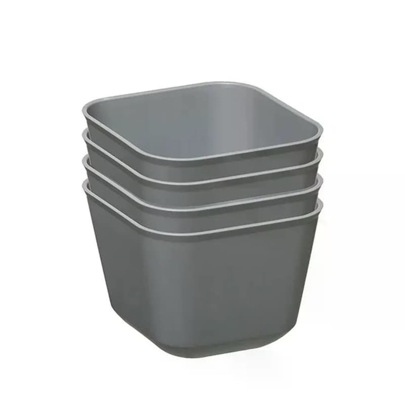SPITISHOP Σετ Κουτιά Αποθήκευσης Spitishop 173621a 4τμχ Πλαστικά - Γκρι