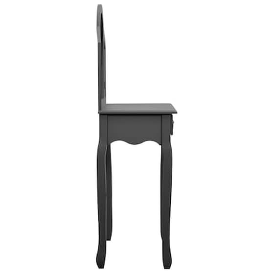 Vidaxl Μπουντουάρ Με Σκαμπό Γκρι 65x36x128 Εκ. Ξύλο Παυλώνιας / Mdf image 5