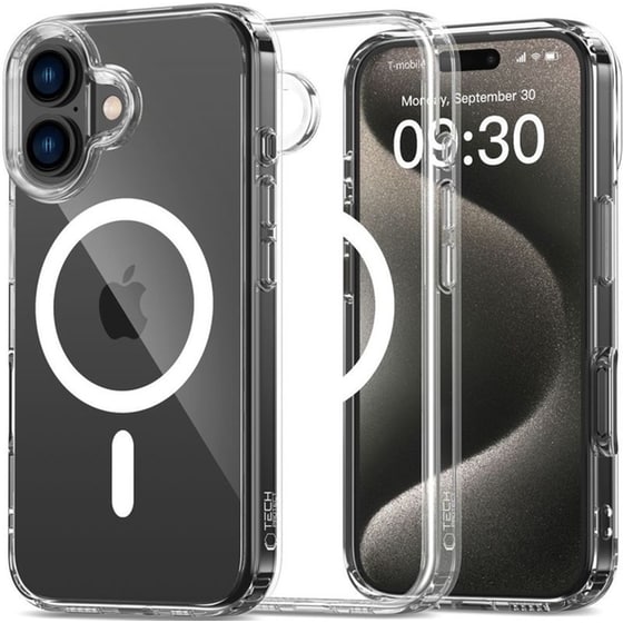Θήκη Apple iPhone 16 - Tech-Protect Flexair Hybrid Σκληρή με MagSafe - Clear (5906302311460) image 0