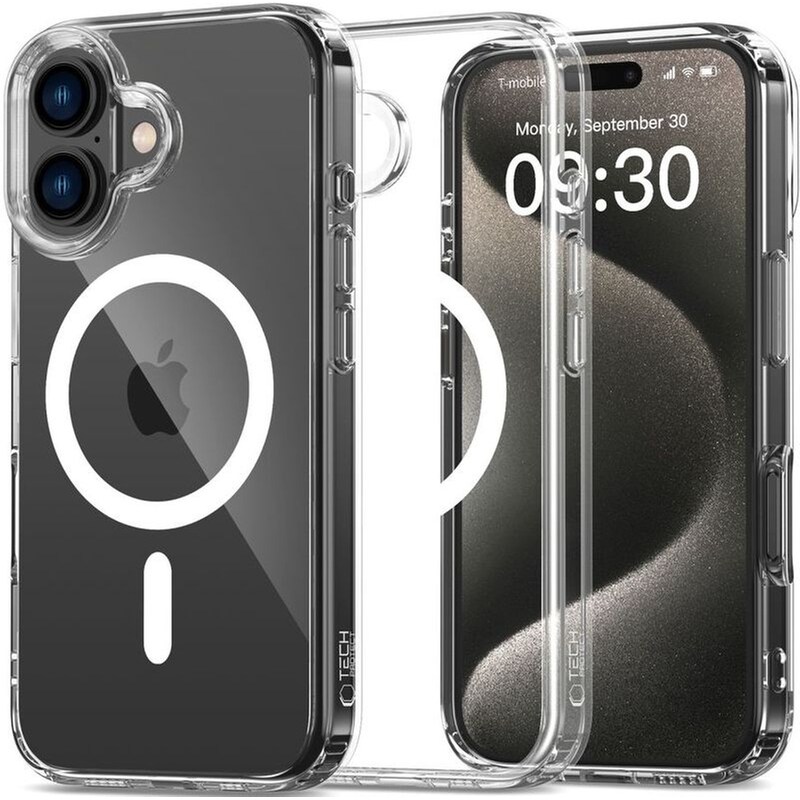 Θήκη Apple iPhone 16 - Tech-Protect Flexair Hybrid Σκληρή με MagSafe - Clear (5906302311460)