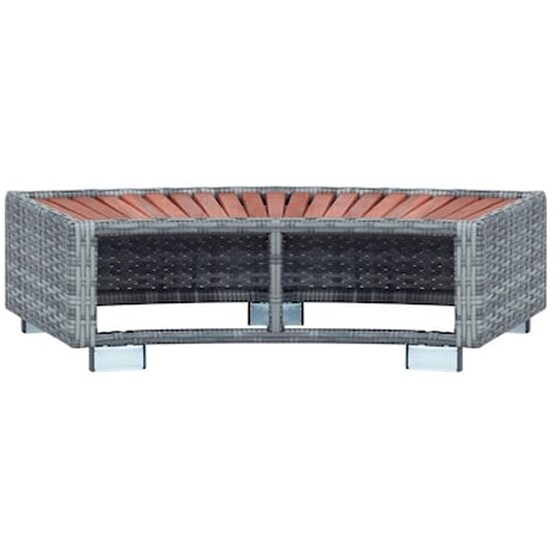 Vidaxl Σκαλοπάτι Για Σπα Γκρι 92 X 45 X 25 Εκ. Από Συνθετικό Ρατάν image 4