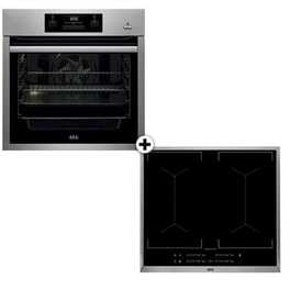 AEG IKE64450XB & BES351111M 72 Lt Inox Eντοιχιζόμενο Σετ Φούρνος και Εστία