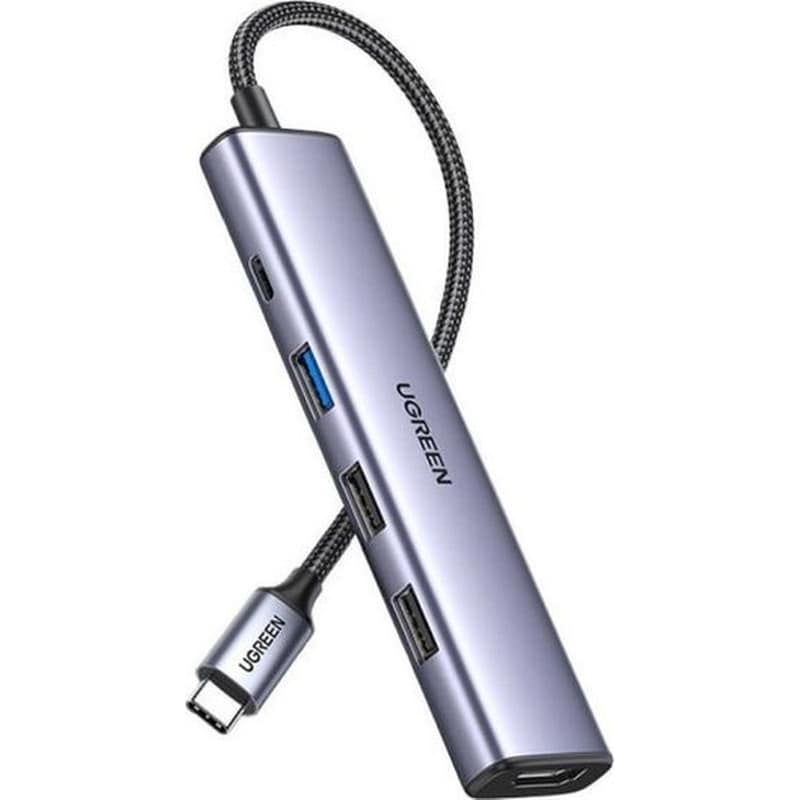 Ugreen Hub USB-C USB 3.0, 2x USB, HDMI, USB-C - Γκρι