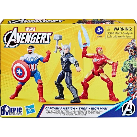 Hasbro Φιγούρες Marvel Avengers με Αξεσουάρ 3 Τμχ (10cm) image 0