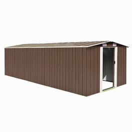 Vidaxl Αποθήκη Κήπου Καφέ 257 X 597 X 178 Εκ. Μεταλλική
