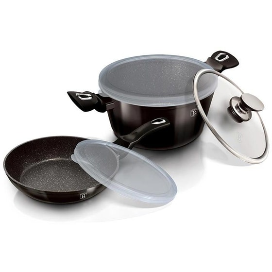 Σετ Μαγειρικά Σκεύη BERLINGER BH-6616T 5 τμχ Μαύρο image 0