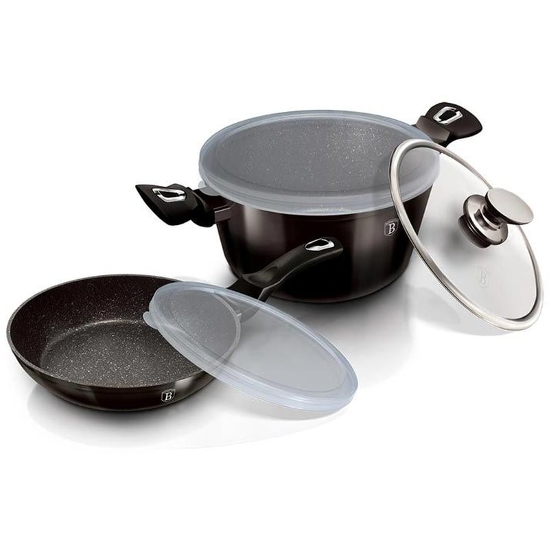 Σετ Μαγειρικά Σκεύη BERLINGER BH-6616T 5 τμχ Μαύρο