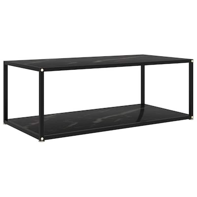 Τραπεζάκι Σαλονιού VidaXL από Ψημένο Γυαλί 100x50x35cm - Μαύρο