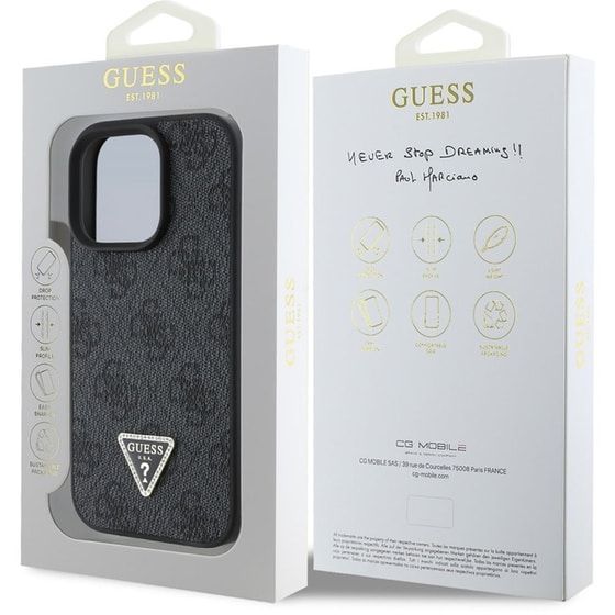 Θήκη Apple iPhone 16 Pro Max Guess 4G Triangle Strass - Μαύρο image 6