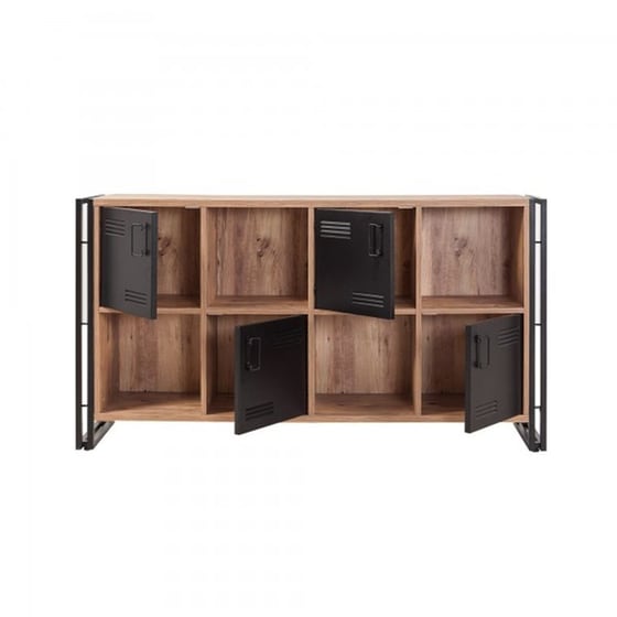 Μπουφές 24Mall Cosmo Atlantic Pine από Μοριοσανίδα/Μέταλλο 164x35x89 cm - Καφέ/Μαύρος image 1