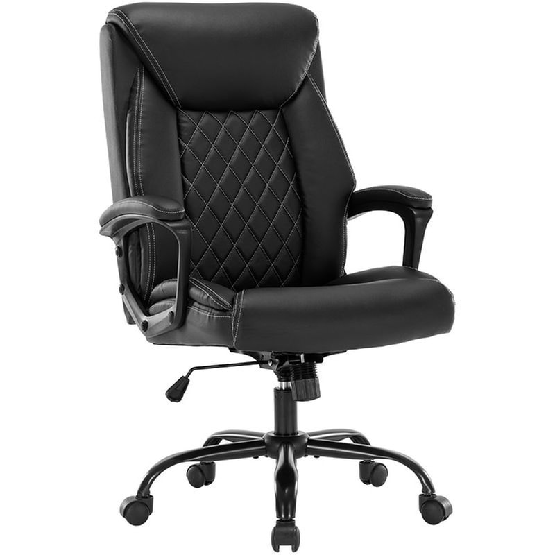 PAKOWORLD Καρέκλα Διευθυντική Victory Pakoworld από Δερματίνη - Μαύρη