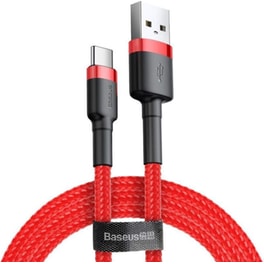 Baseus Cafule Cable Durable Nylon Braided Wire USB  Lightning 3Α 1m - Κόκκινο