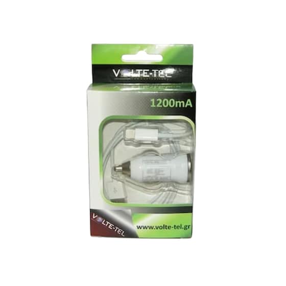 Φορτιστής Αυτοκινήτου Volte-Tel Lightning - Λευκό image 1