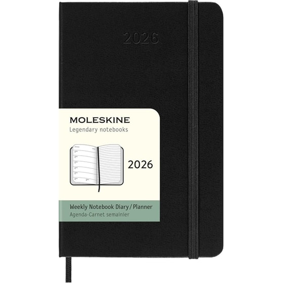 Ημερολόγιο Εβδομαδιαίο Moleskine 2026 12Μ Pocket Black Hard image 0