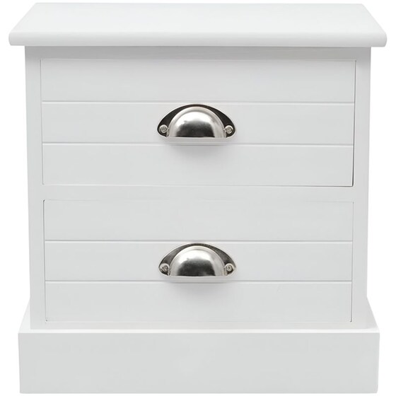 Κομοδίνο Vidaxl Ξύλινο 38x28x38  - Λευκό image 1