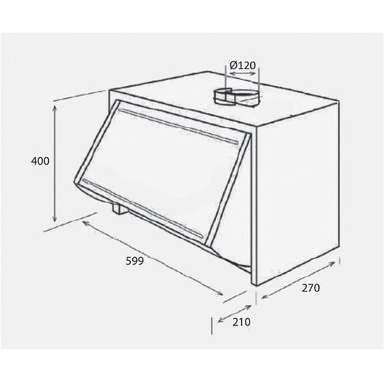 DAVOLINE P140 A SILVER 60 cm Ασημί Απορροφητήρας Πτυσσόμενος image 2