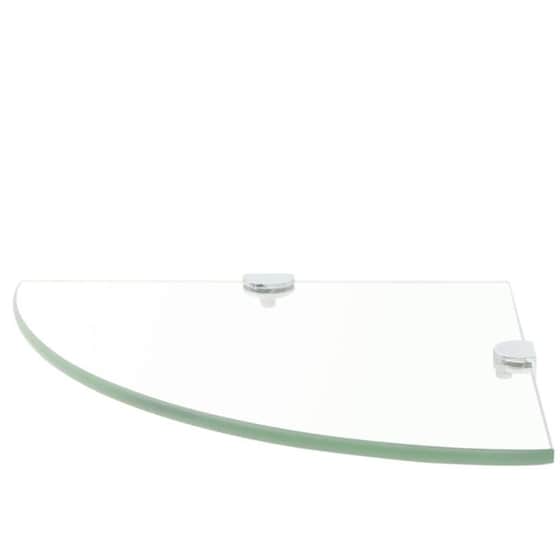 Ράφι Τοίχου VidaXL Γωνιακό από Γυαλί 35x35 cm - Διάφανο image 3