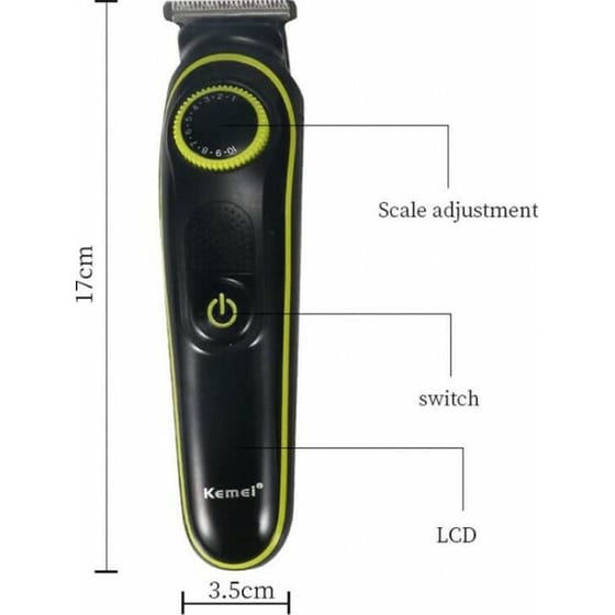 Ξυριστική Μηχανή ΚΕΜΕΙ KM-696 Μαύρο image 1