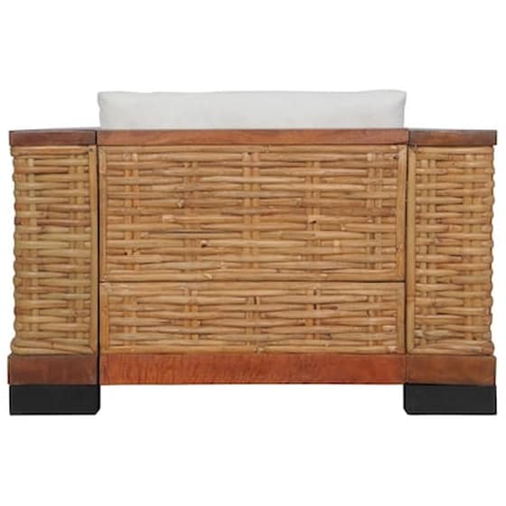 Πολυθρόνα Vidaxl από Ρατάν με Μαξιλάρια 94x78x66cm - Καφέ image 4