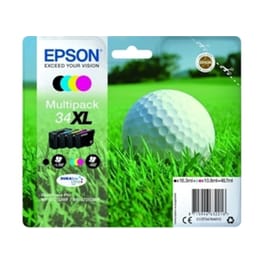 Epson 34XL Κυανό / Ματζέντα / Κίτρινο / Μαύρο Πακέτο 4 Μελανιών Εκτυπωτή C13T34764010