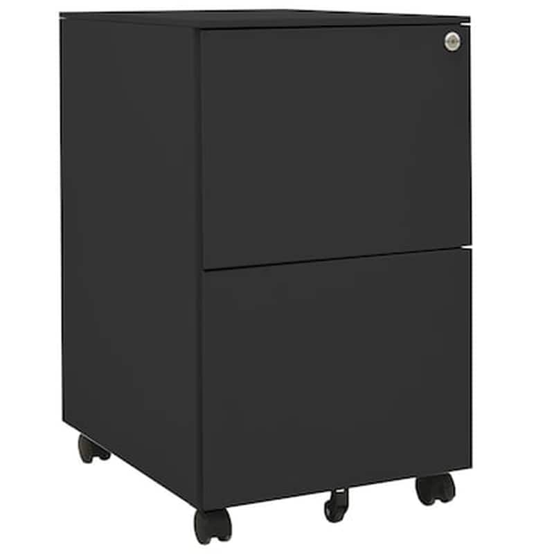 VIDAXL Συρταρίερα Γραφείου VidaXL από Ατσάλι 39x45x67 cm - Ανθρακί