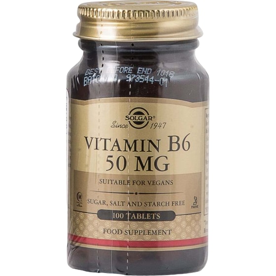 Solgar Vitamin B6 50mg - 100 ταμπλέτες image 0