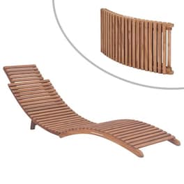 Vidaxl Ξαπλώστρα Πτυσσόμενη Από Μασίφ Ξύλο Teak