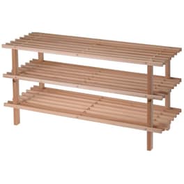 Παπουτσοθήκη Aria Trade Με 3 Ράφια Από Ξύλο77x26x40 cm - Φυσικό Χρώμα Ξύλου