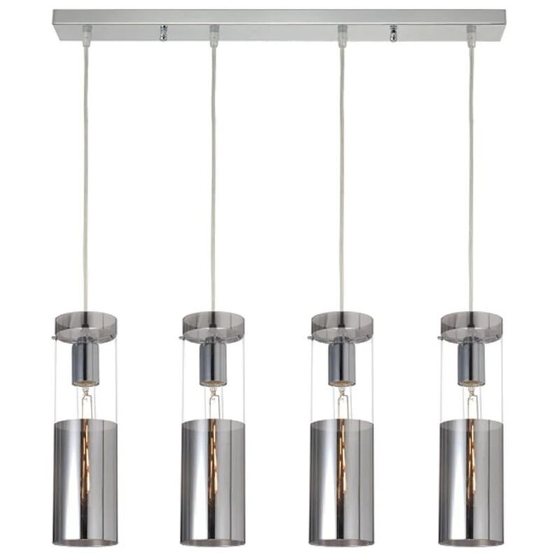 Φωτιστικό Οροφής Πολύφωτο Aca Dejavu V371974pch Μεταλλικό/Γυάλινο - Ασημί ACA DECOR