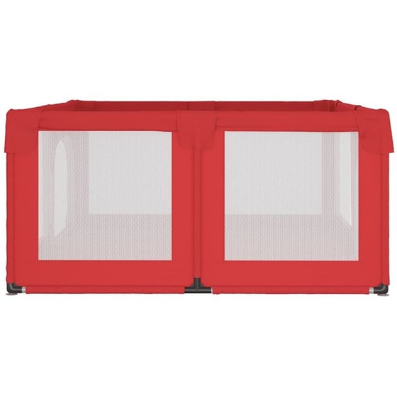 Παρκοκρέβατο VidaXL με Στρώμα Κόκκινο image 3