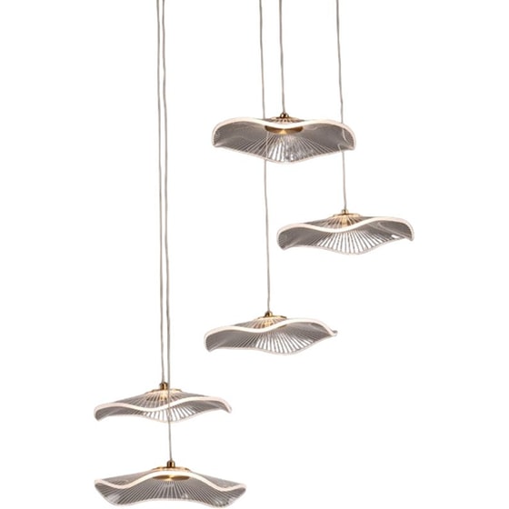 Φωτιστικό Οροφής Led Aca Ninfea Zm34ledp55br Μεταλλικό/Ακρυλικό - Διάφανο/Λευκό image 0