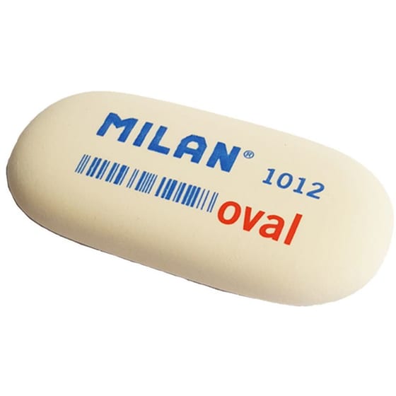 Γόμα Λευκή Συνθετική Milan Οβάλ (1 Τεμάχιο) image 0