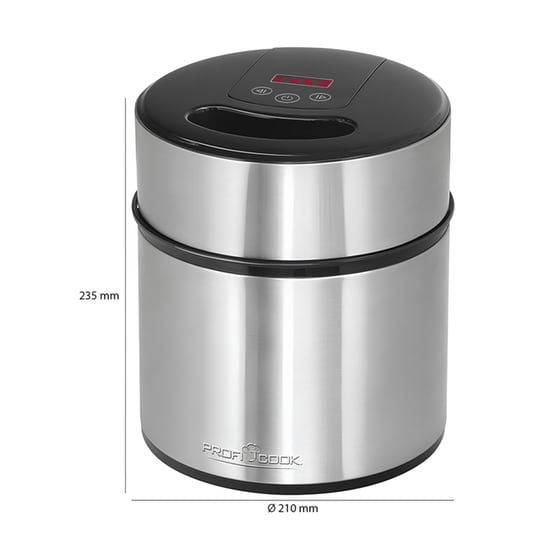 Παγωτομηχανή PROFICOOK PC-ICM1140 12 W 1.8 L Ασημί image 4