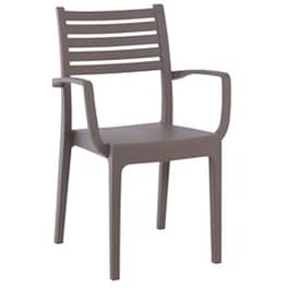 Πολυθρόνα Woodwell Πλαστική Olimpia Tortora C61808 54x52x86cm - Μπεζ