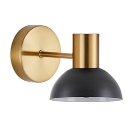 Απλίκα Τοίχου Homelighting 77-8309 Μεταλλική 17x10 cm - Χρυσή/Μαύρη