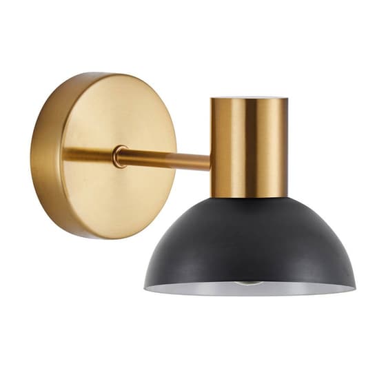 Απλίκα Τοίχου Homelighting 77-8309 Μεταλλική 17x10 cm - Χρυσή/Μαύρη image 0