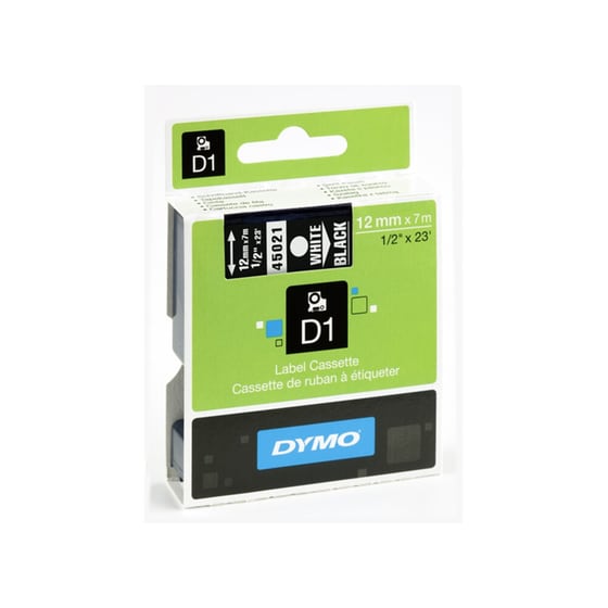 Dymo D1 12mm White/black Labels 45021 image 0