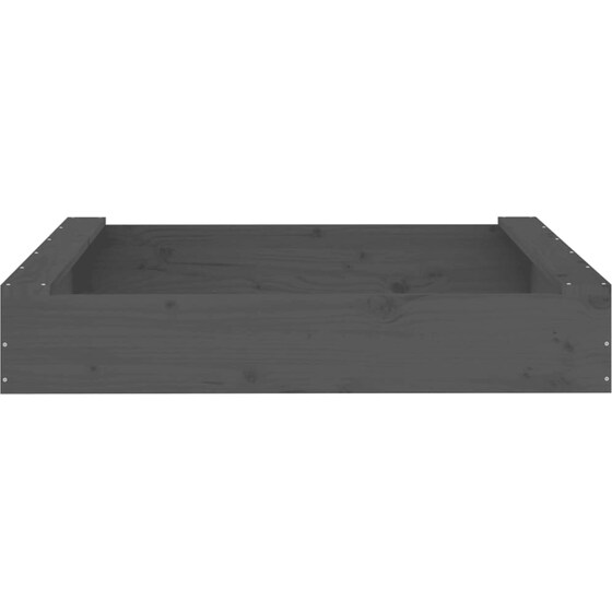 VidaXL Αμμοδόχος με Καθίσματα Τετράγωνη 111x111x20cm Ξύλινη - Γκρι image 3