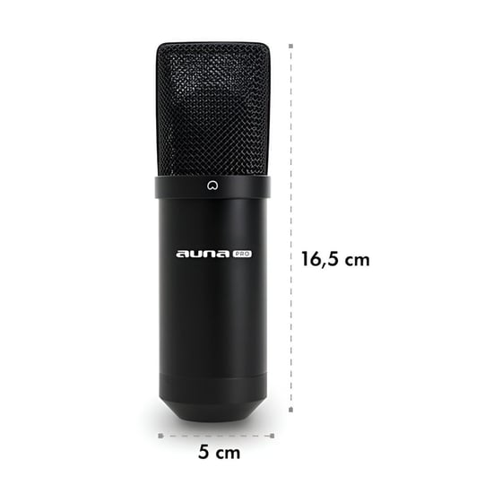 Auna Pro HK-MIC-900B Πυκνωτικό USB Μικρόφωνο - Μαύρο image 6