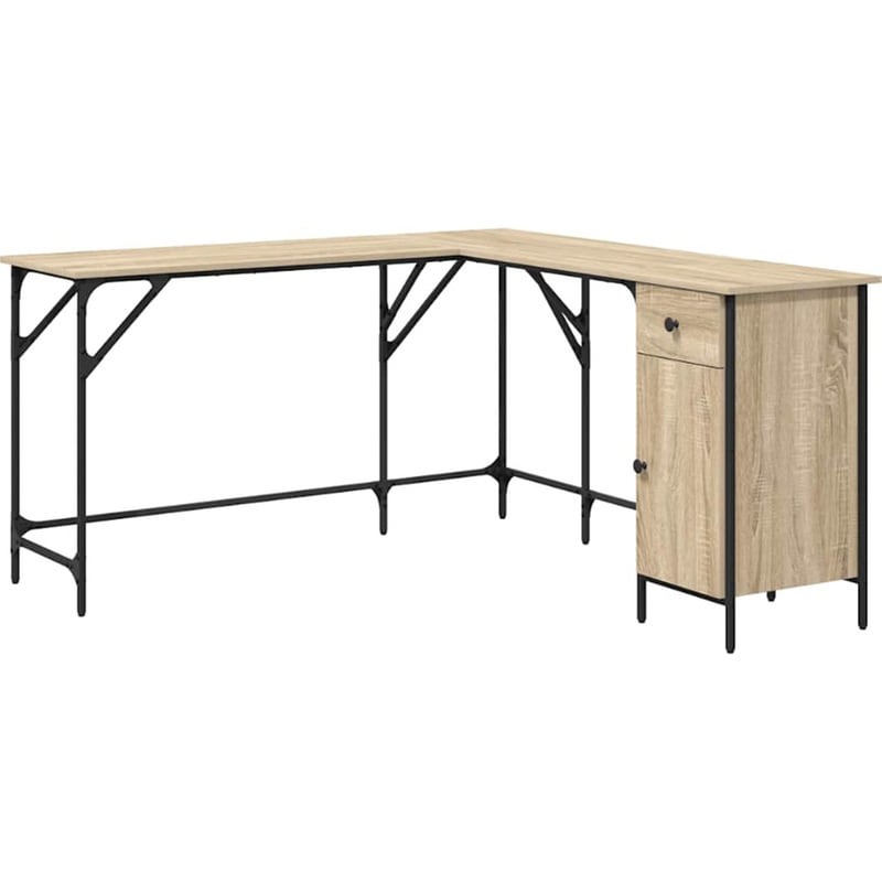 Γραφείο VidaXL από Επεξεργασμένο Ξύλο 141x141x75 cm - Sonoma Δρυς