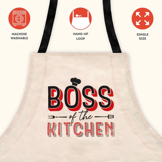Ποδιά Μαγειρικής Legami Boss of the Kitchen - Μπεζ/Μαύρη image 1