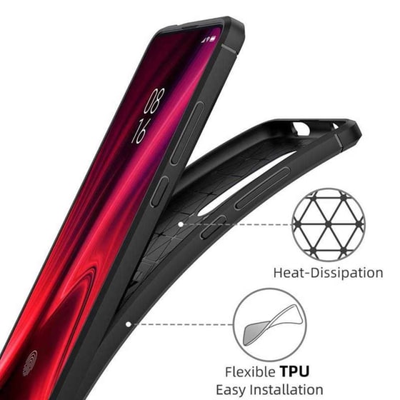 Θήκη Xiaomi Redmi 9 - Tech-protect Carbon Armor - Black image 1