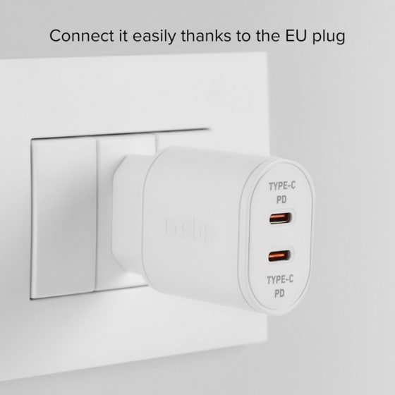 Φορτιστής Πρίζας Sbs 2x Usb-C 20W - White image 2