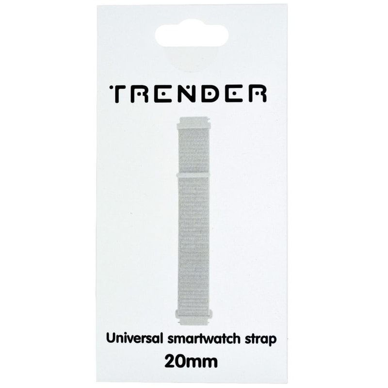 TRENDER Λουράκι Trender Nylon Band για Universal 20mm - White